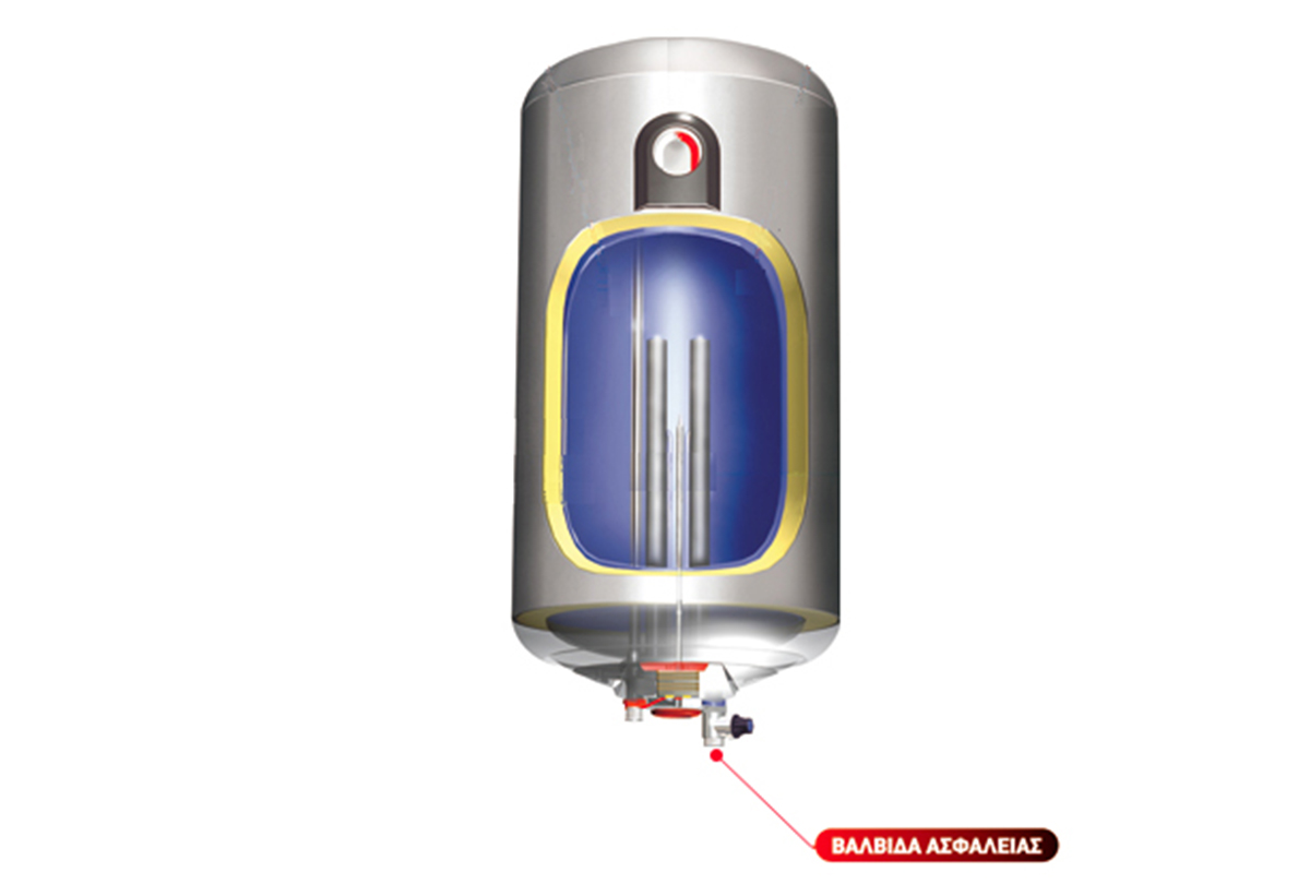 Απεικονίζεται η βαλβίδα ασφαλείας.